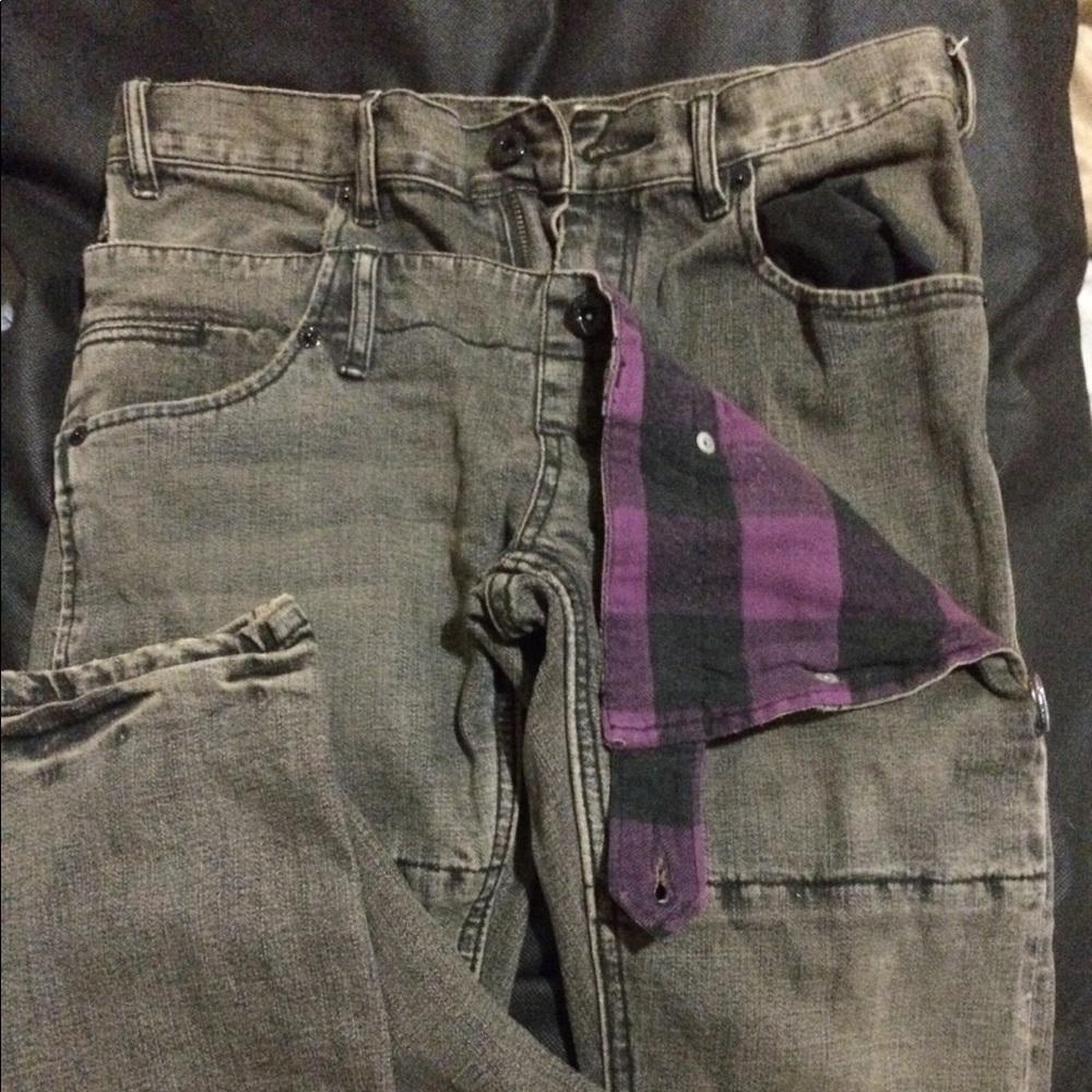 Hellz Bellz Double Zipper Faded Black Denim